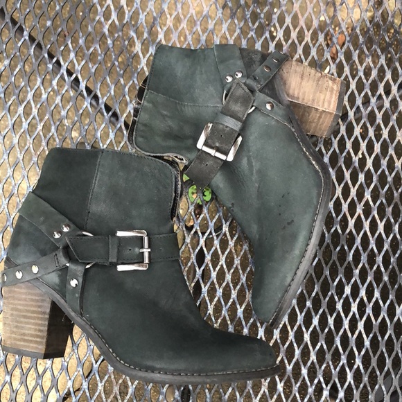 MATISSE Harney Harness black Leather Moto Ankle Boots - Picture 1 of 9